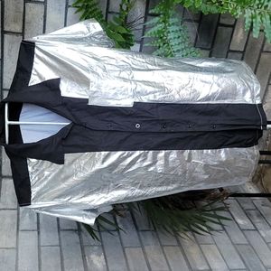 COOFANDY SHORT SLEEVE SILVER/BLACK.XL